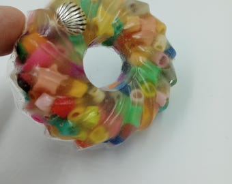 Donut Sensory Fidget Toy, Anxiety Relief Picky Pad, Bead Picking