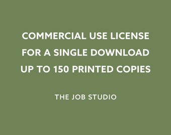 Commercial License for Digital Downloads - up to 150 copies