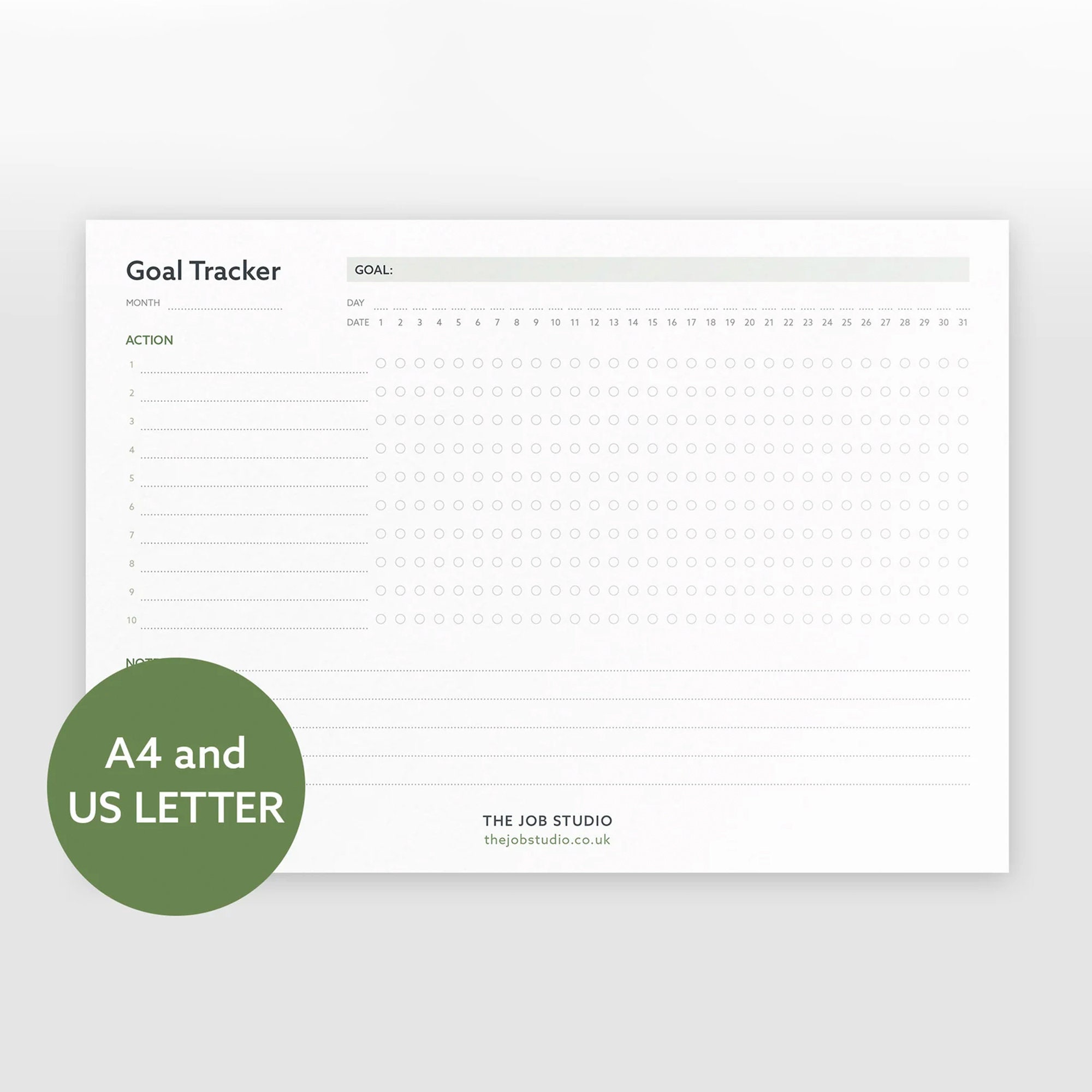 Monthly Habit Tracker - Printable Routine Goal Planner 30 Day Habit ...