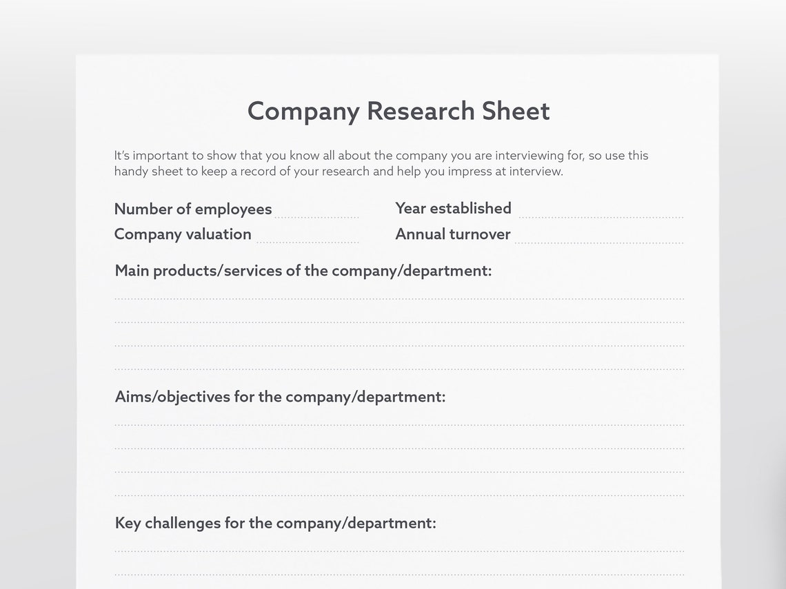 Job Interview Bundle Job Interview Preparation Planner Job | Etsy
