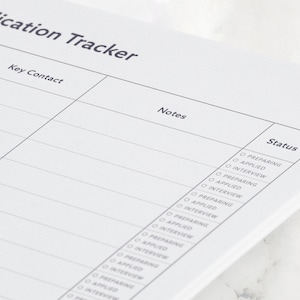 Job Application Tracker - Printable Job Search Tracker Job Search Planner Career Planner Job Tracker Professional Development Job Planner image 2