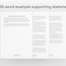 Printable Supporting Personal Statement Bundle | 900-word Supporting ...