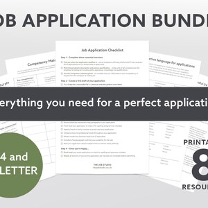 Printable Job Application Bundle Job Application Tracker - Etsy