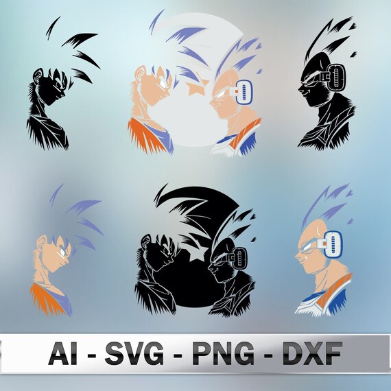Download Goku vs. Vegeta SVG DXF PNG | Etsy