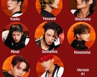 Ateez &quot;The World EP.Fin: Will&quot; Pinback Buttons