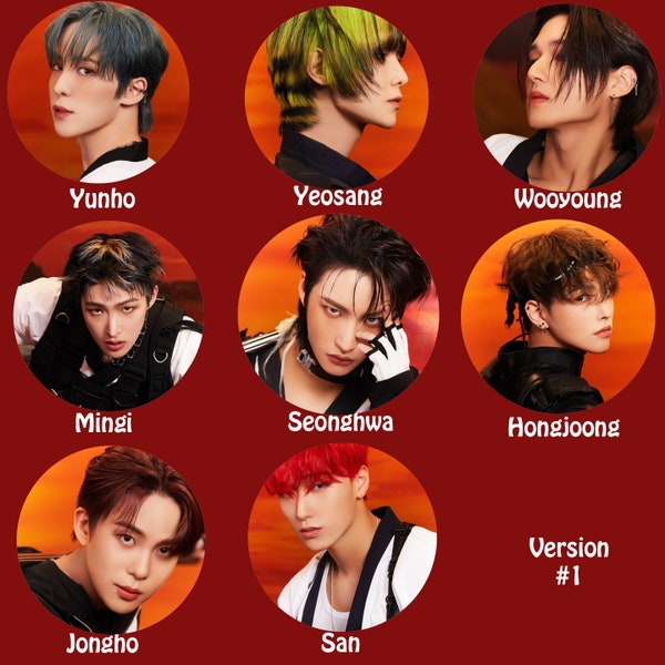 Ateez "The World EP.Fin: Will" Pinback Buttons