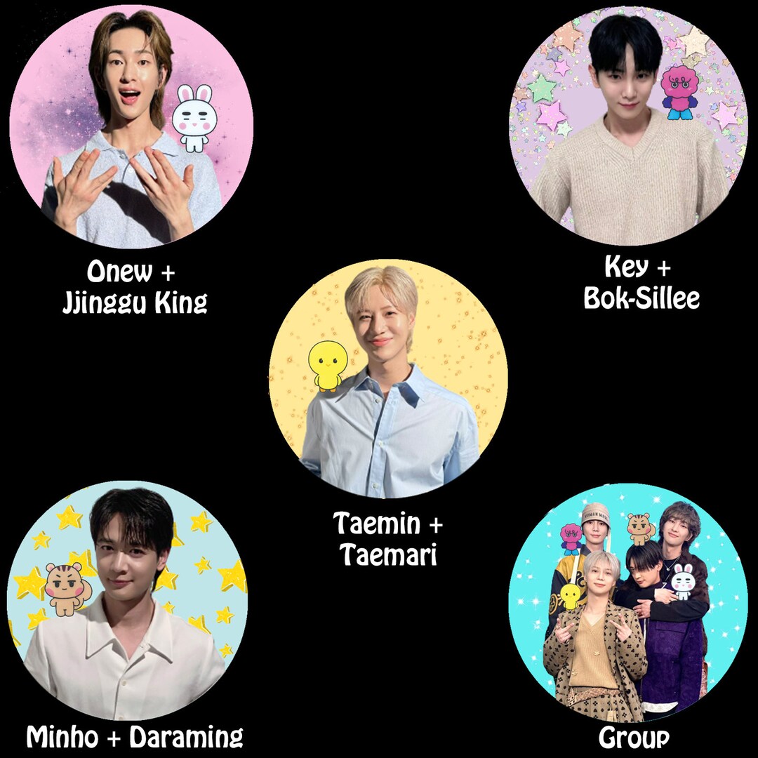 SHINee Charakter Magnete / Bok-Sillee / Daraming / Taemari 