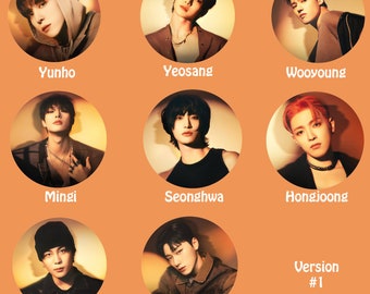 Ateez &quot;GOLDEN HOUR : Part.1&quot; Pinback Buttons