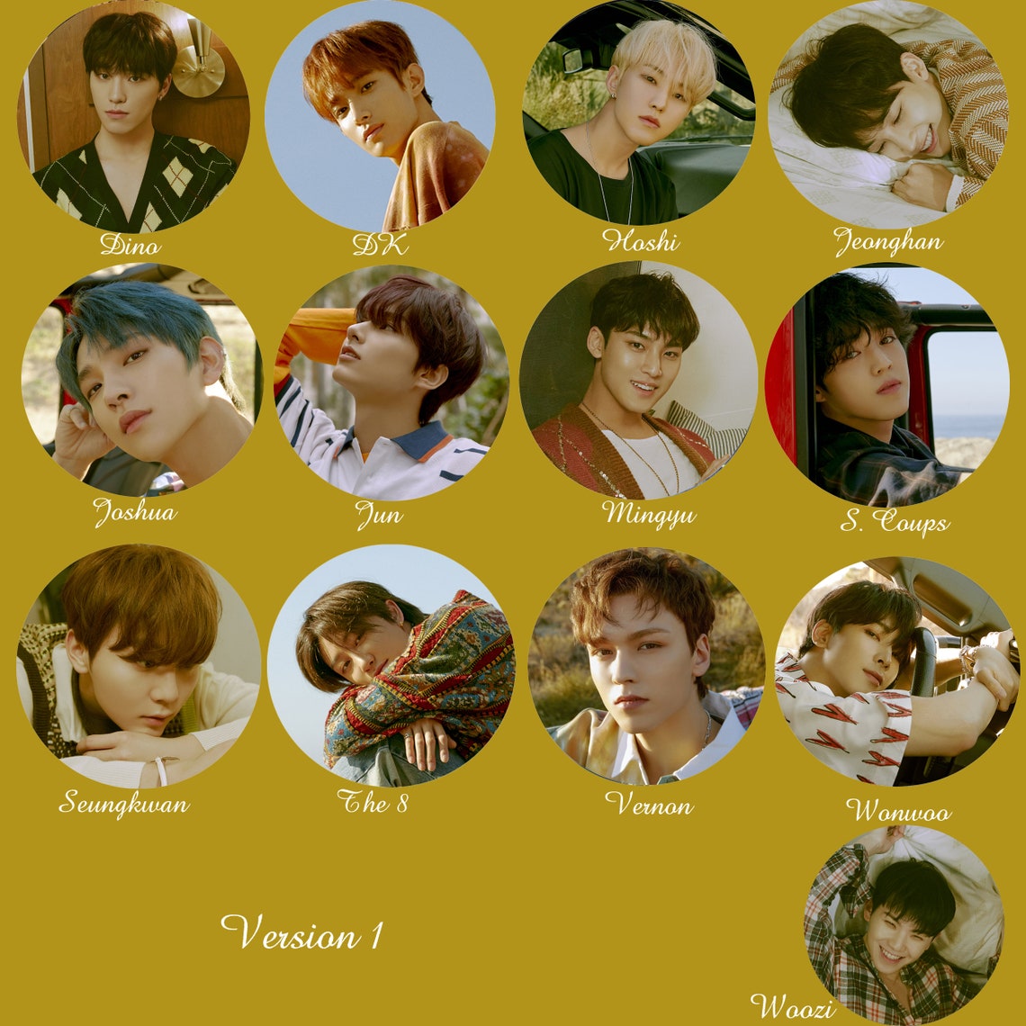 Seventeen Henggarae Member Keychain Etsy