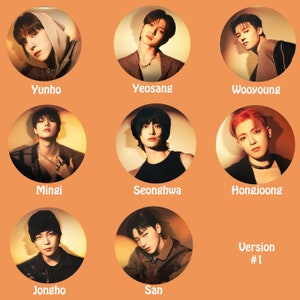 Ateez &quot;GOLDEN HOUR : Part.1&quot; Non-Transparent Fan / Picket / Image Picket