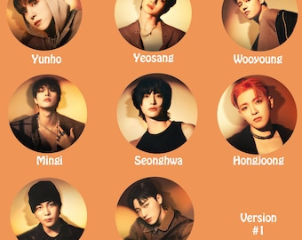 Ateez &quot;GOLDEN HOUR : Part.1&quot; Non-Transparent Fan / Picket / Image Picket