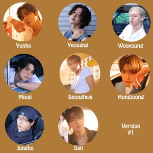 Ateez &quot;GOLDEN HOUR : Part.3&quot; Pinback Buttons