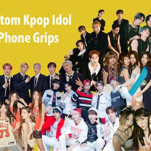 Agarre para teléfono personalizado de ídolo Kpop / Griptok / Soporte para teléfono / Soporte para teléfono / Accesorio para teléfono / Soporte para teléfono con agarre / Holográfico