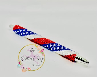 Patriotic Flag Rhinestone Pen