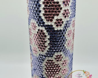 Paw Print Full Rhinestone 20oz Stainless Steel Tumbler