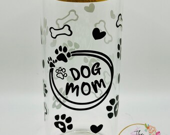 Dog Mom 20oz Glass Tumbler
