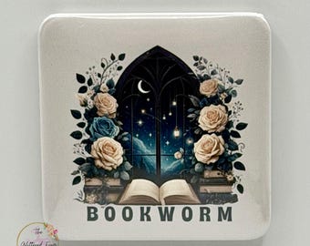 Bookworm Square Magnet