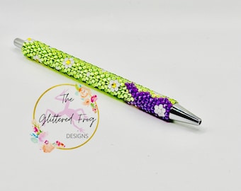 Bunny & Daisies Rhinestone Pen