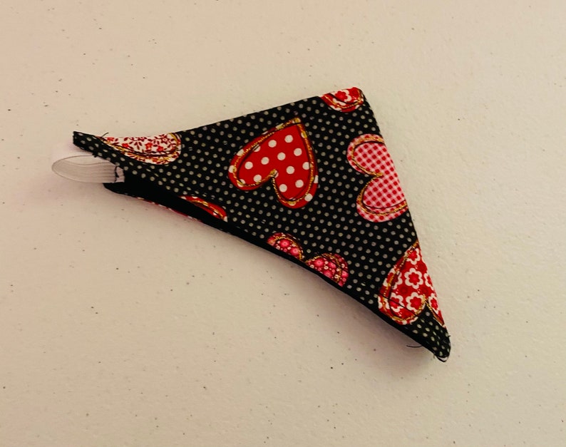 Small dog hearts and polka dots neck scarf.