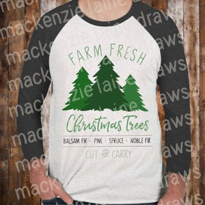 Farm Fresh Christmas Trees SVG, PNG, JPG Drawing | Cricut, Silhouette, Christmas Cut File, Winter Cut File