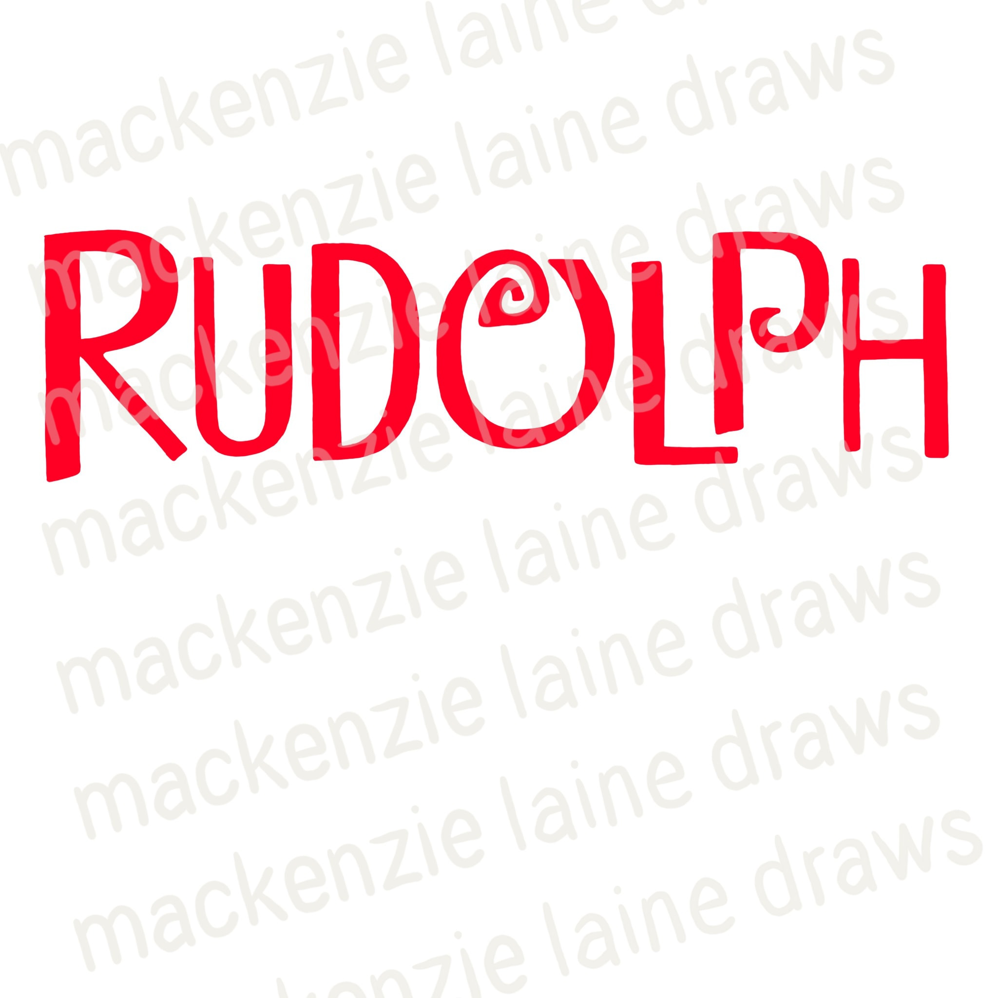 Rudolph Block Letters Rudolph Reindeer SVG PNG JPG Bundle, Cricut Christmas Cut File (digital ...