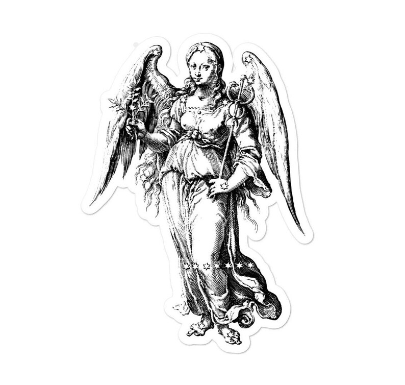 Virgo Zodiac Sticker Astrology Sticker Vintage style Virgo Illustration Vinyl Decal Virgo Decal