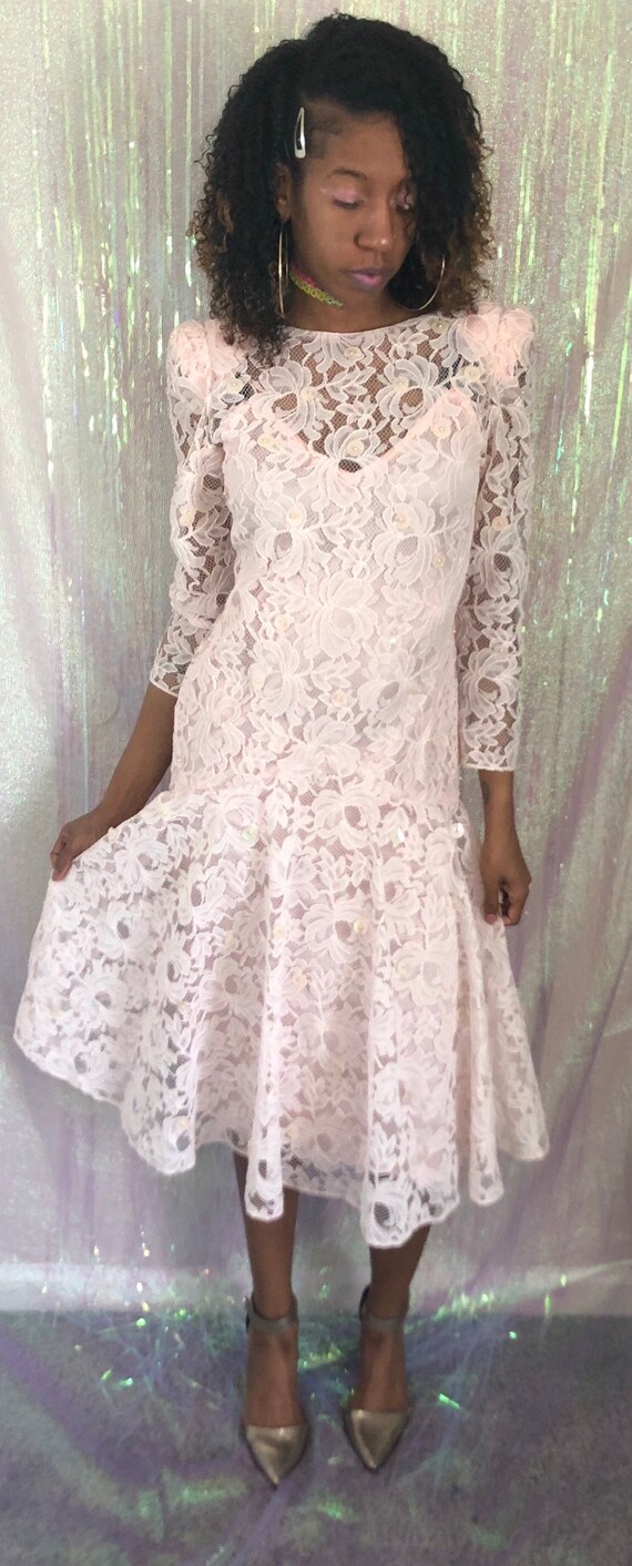 vintage lace midi dress