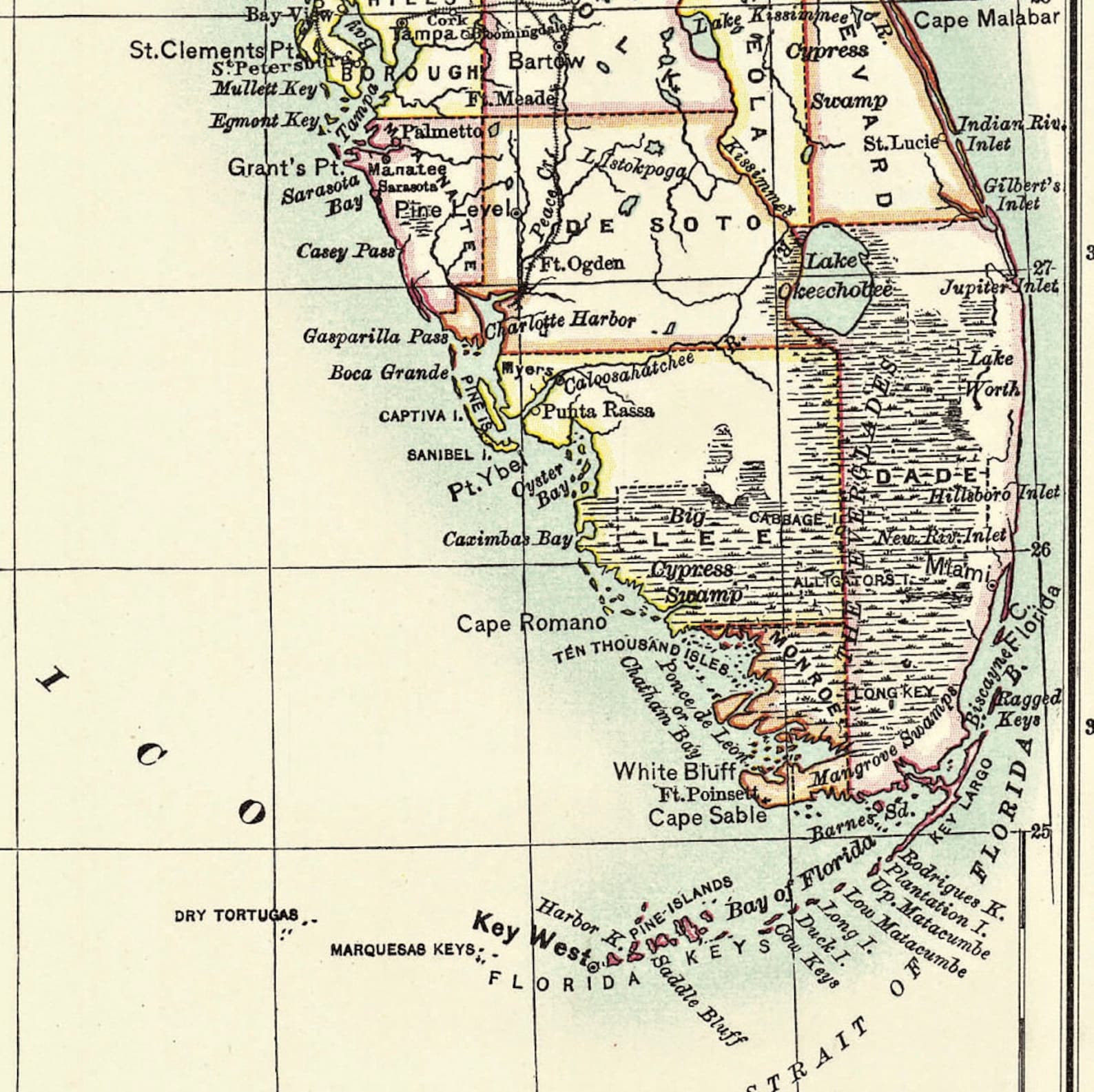 Printable Antique Old Map of Florida - Il 1588xN.2624430673 Grt8 