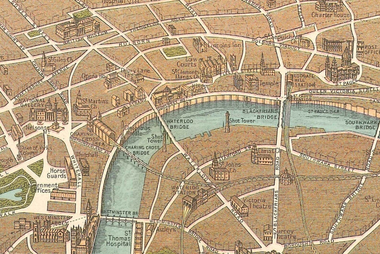 Printable Antique Old 19th Century Map of London City. Vintage  Etsy