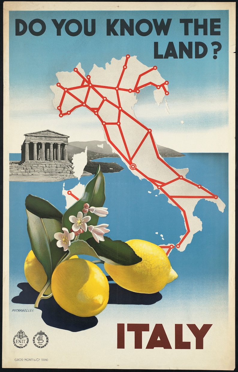 vintage italian travel posters for sale