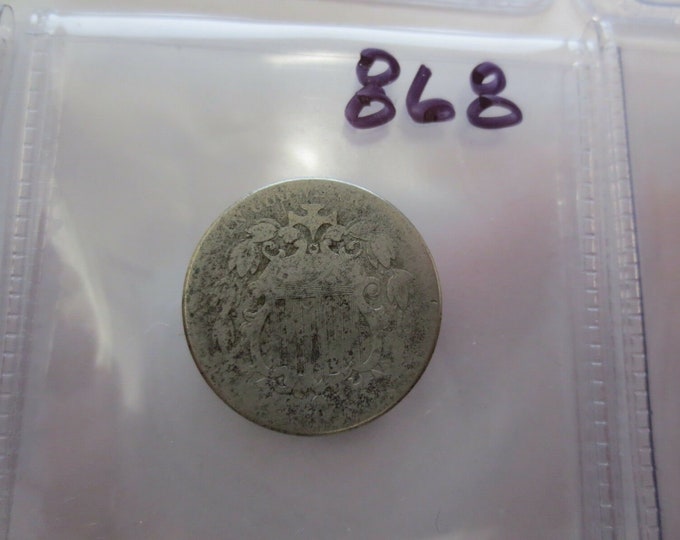 Better Date 1875 Shield Nickel CIRC 868