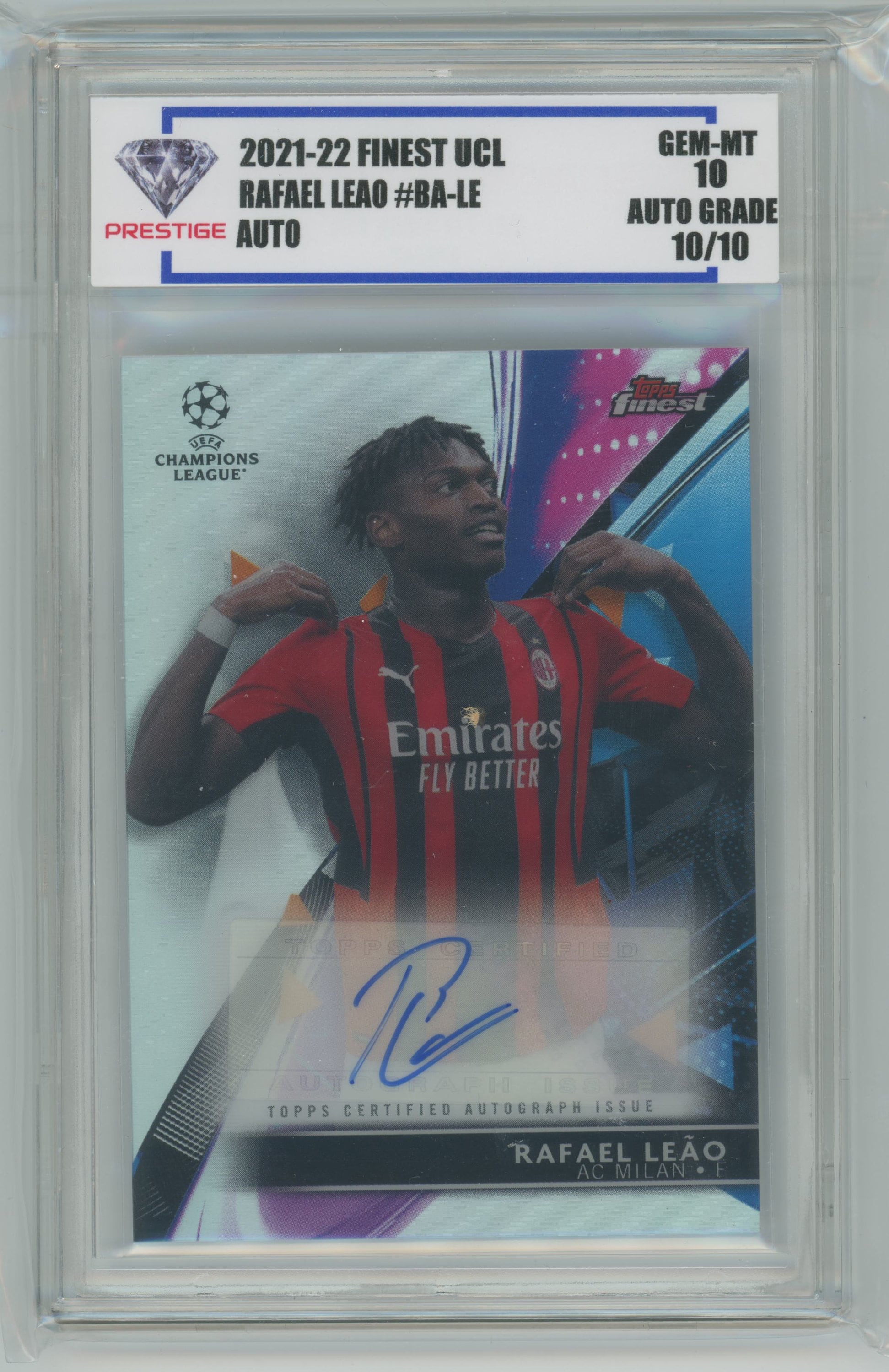 2022 Topps Finest Uefa Champions League Soccer Rafael Leao (AC