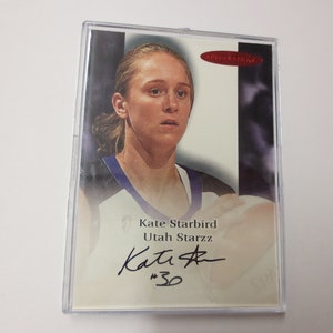 2000 Fleer Skybox Autographics WNBA Utah Starzz Kate Starbird Autographed Insert Card