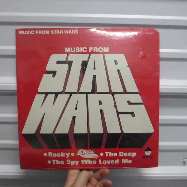 Vintage Peter Pan Reocrds Music From STAR WARS, Rocky , Orca, etc Lp Record 8210 (New - Sealed)