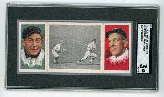 1912 T202 Hassan Cigarettes #114 RAYMOND/LATHAM SGC 3 + Original Hassan  Pack That Card Came In
