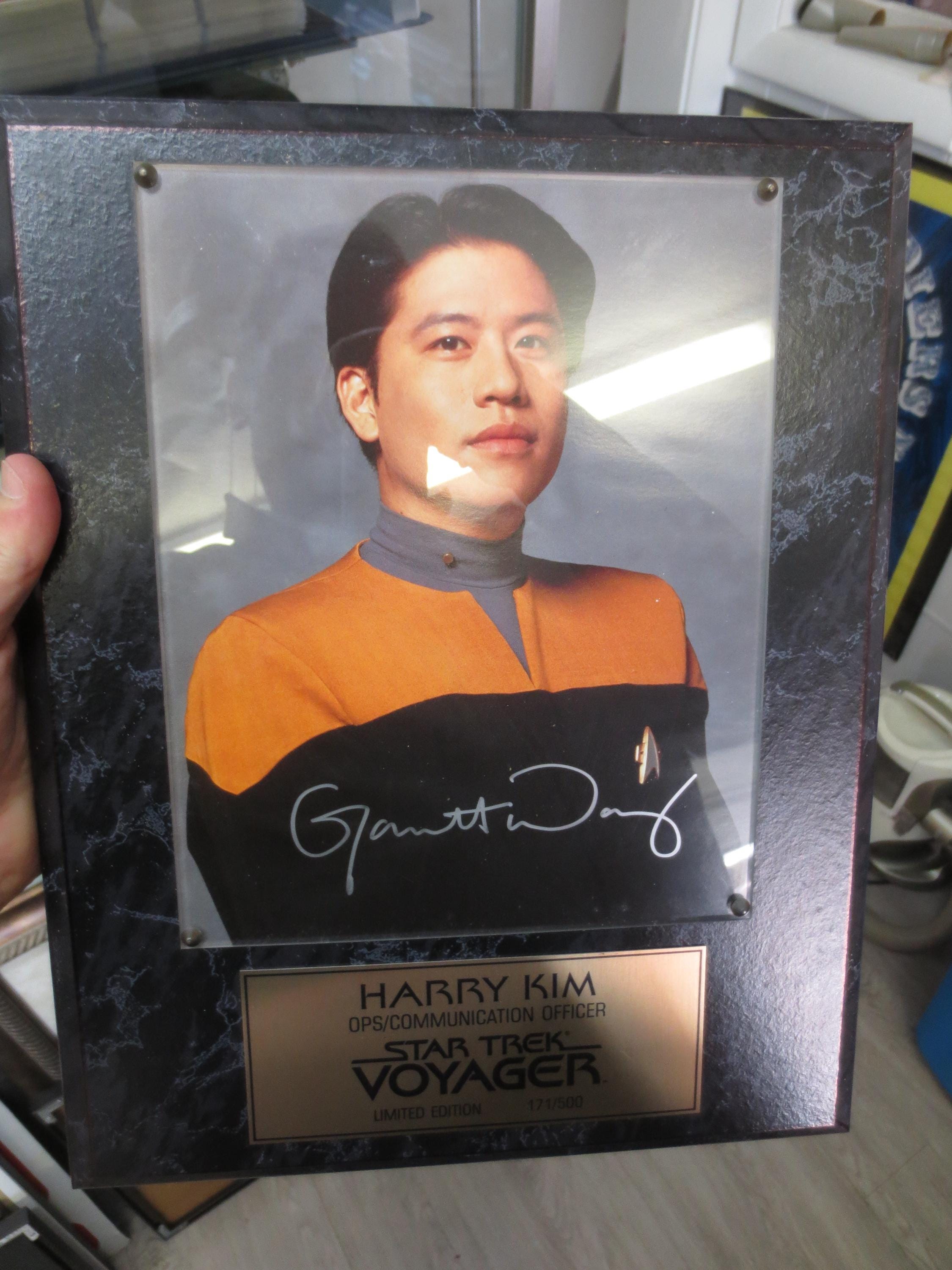 Garrett Wang Autographed Harry Kim Star Trek Voyager 8x10 Photo on