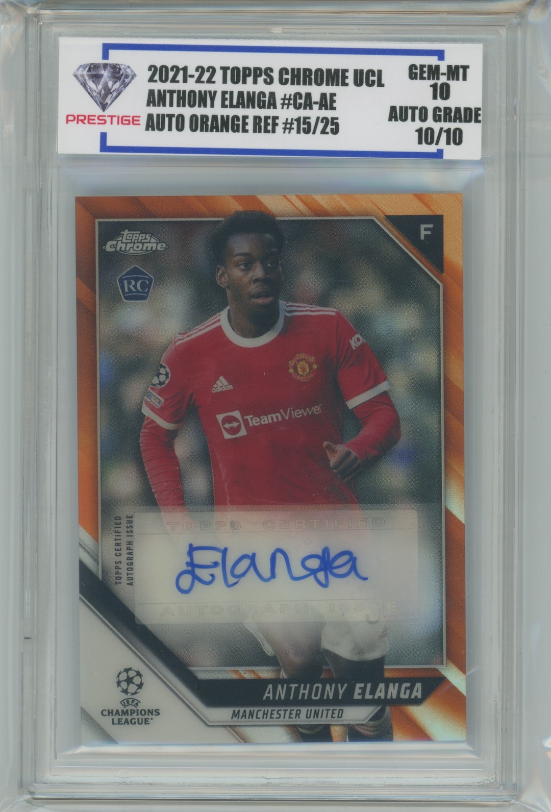 2022 Topps Chrome Uefa Champions League Soccer Anthony Elanga