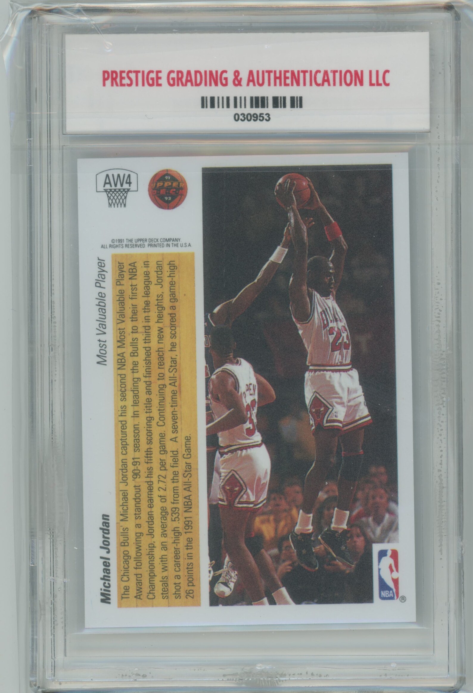 michael jordan 1991 upper deck basketball