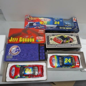 Lot of (3) Jeff Gordon 1:24 Diecast Cars Million Dollar Date, 2000 Monte Carlo, 98 Race N’Play