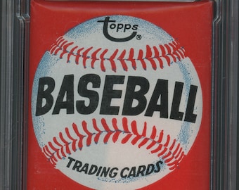 May include: A red, white, and blue 1976 Topps Baseball Wax Pack trading card with a baseball graphic and the text "1976 Series!" and "With 1 Stick Bubble Gum".