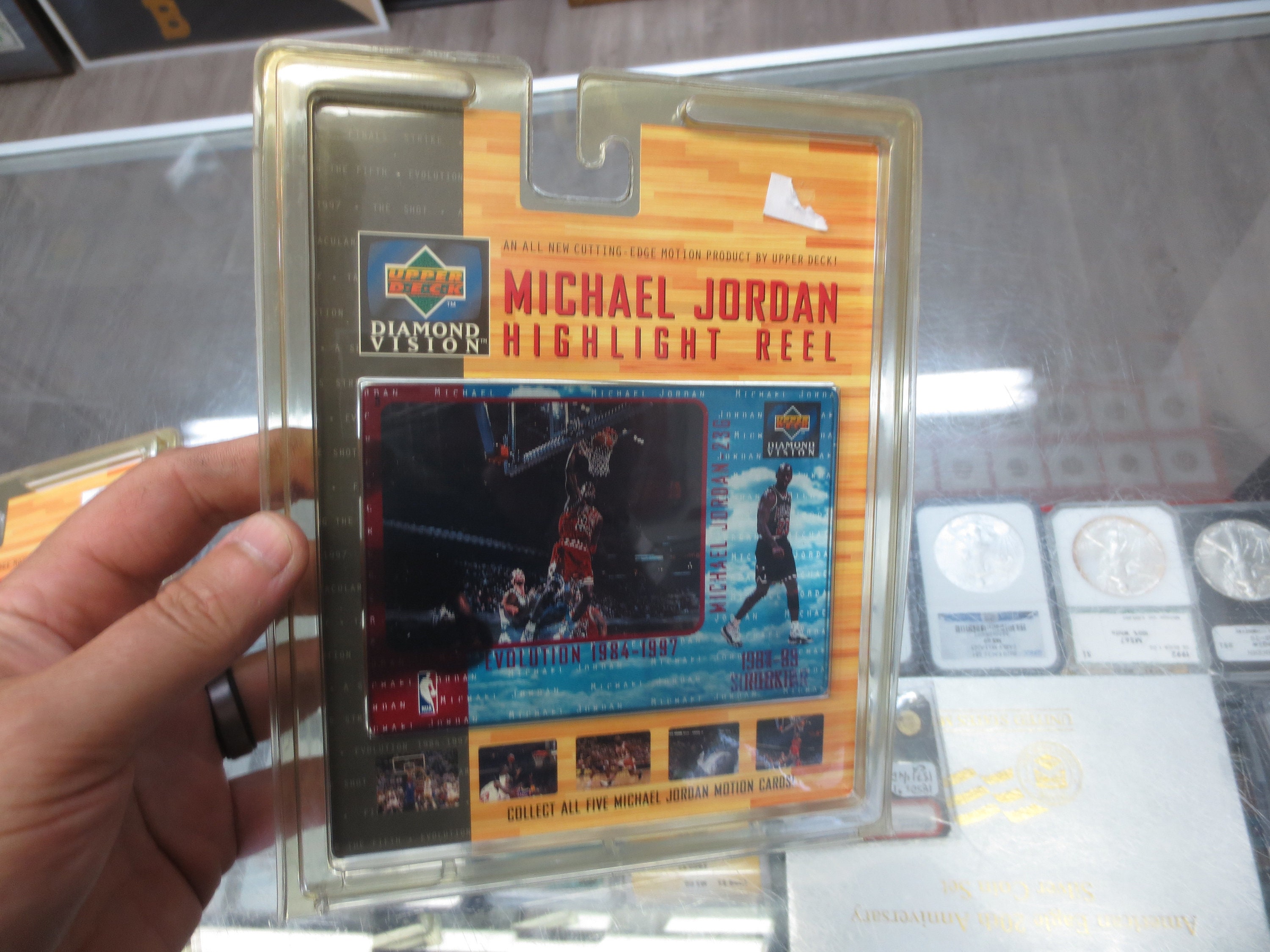 1 - 1997 Upper Deck Michael Jordan Highlight Reel Motion Vision Card Evolution 1984-1997 (Unopened)