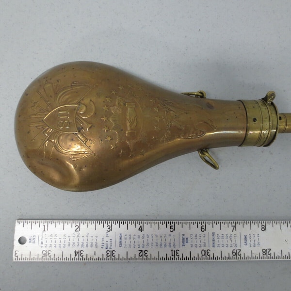 Civil War Powder Flask - Etsy - How To Tell If Civil War Powder Flask Is Real
