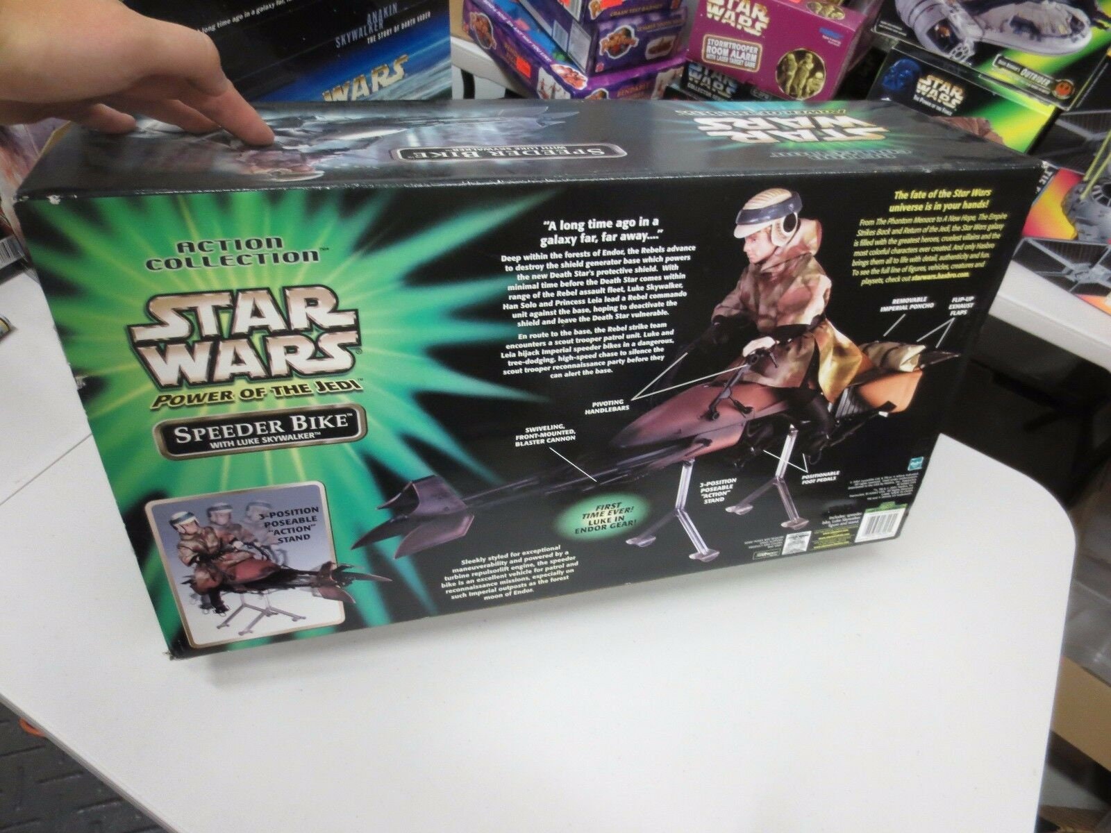 Hasbro Star Wars Power of the Jedi Speeder Bike W/ Luke Skywalker