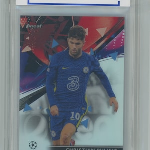 2022 Topps Finest Uefa Champions League Soccer Refractor Christian Pulisic #59 (Chelsea) Gem Mint 10