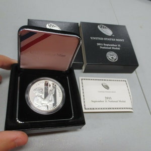 2011 Proof September 11 National Medal Commemorative Dollar w/ Box & COA