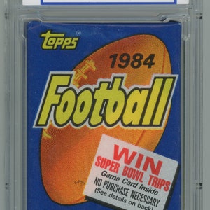 1984 Topps Football Wax Pack Prestige 9 Mint