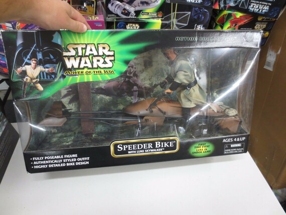 Hasbro Star Wars Power Of The Jedi Speeder Bike w Luke Skywalker