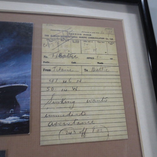 TITANIC Commemorative Display Frame w/ Coin Professionally Framed shops (Scoreboard)