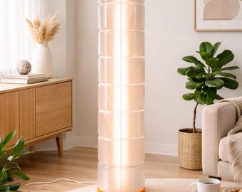 Modular Floor & Table Lamp with Built-in LED – Custom Color – Small Medium Large Sizes – Modern Minimalist Lighting