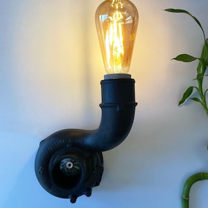 Turbo Wall Lamp l Custom Lamp / Real Car Engine Parts / Turbocharger Lamp / Personalize / Upcycled